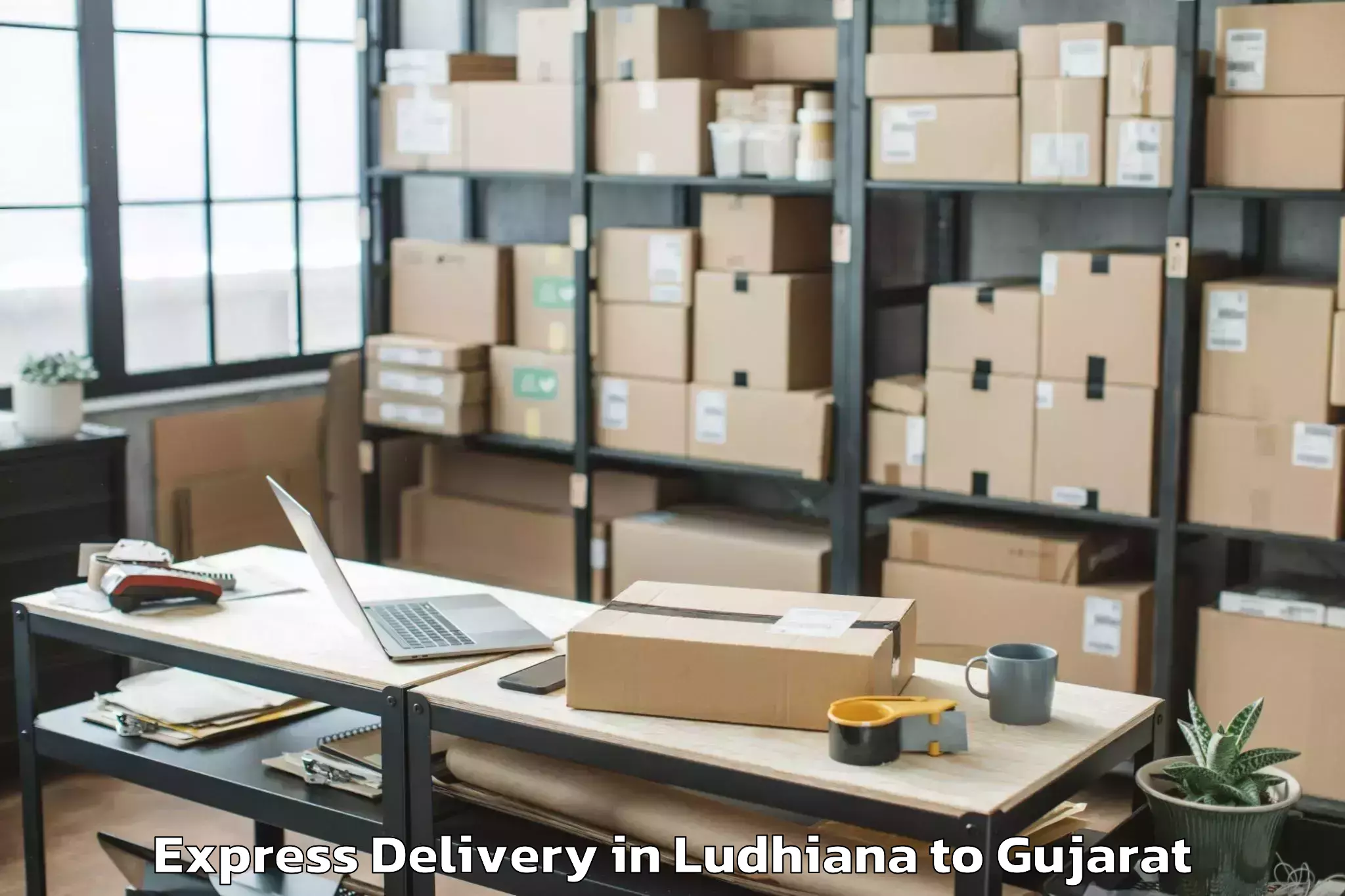 Book Ludhiana to Gusar Express Delivery Online